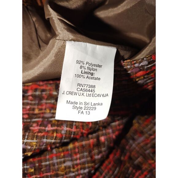 J. Crew The Pencil Skirt in Harvest Tweed Womens Size 00 Career Grandmacare - Picture 4 of 9
